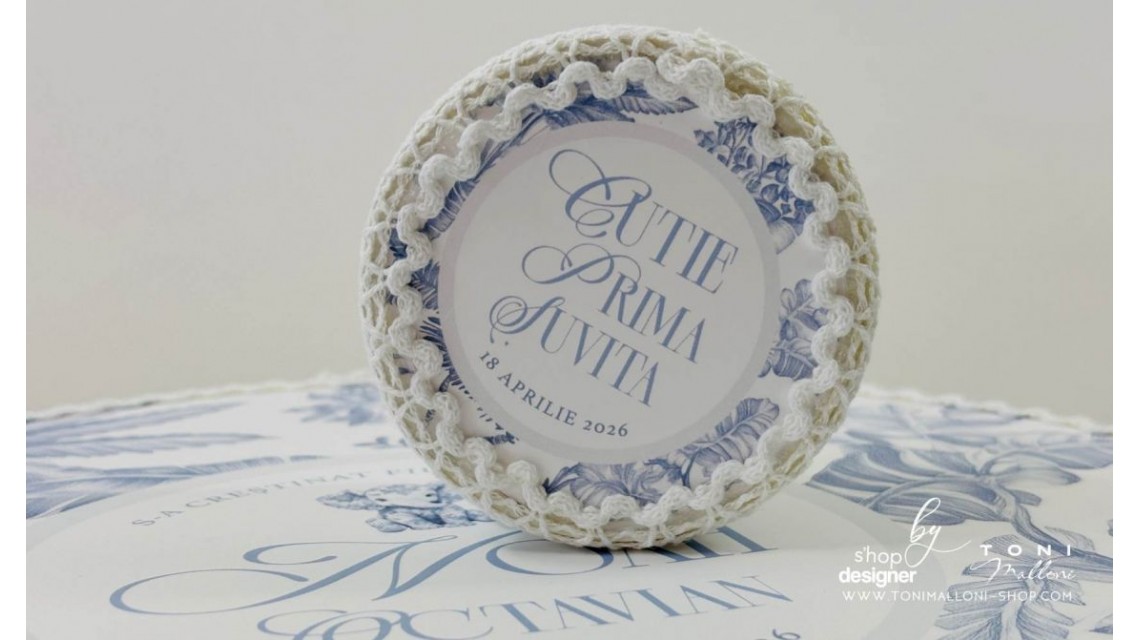 Trusou botez Safari Bleu personalizat băiat – tematică jungle elegantă 17